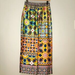 LIKE NEW Zara Bold Patchwork Wide-Leg Pants (Worn Once, No Tags)